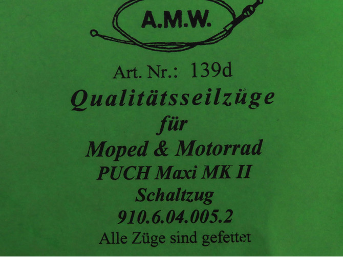 Cable Puch Maxi MK2 shifter cable A.M.W. product